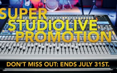 PreSonus console mixers discounted until the end of July!